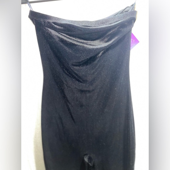 Velour Strapless Jumpsuit - Picture 8 of 12